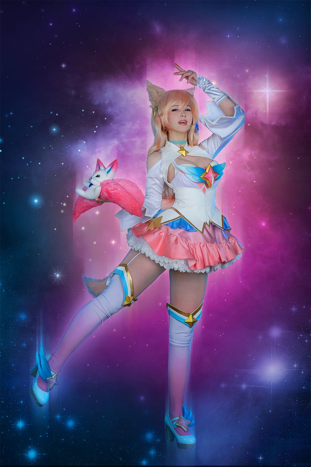 天使脸魔鬼身材的星之守护阿狸COS